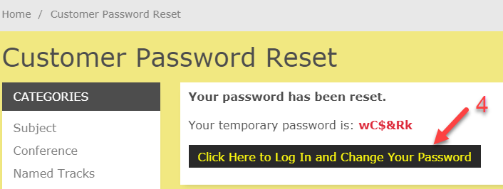 Temporary Password Shown